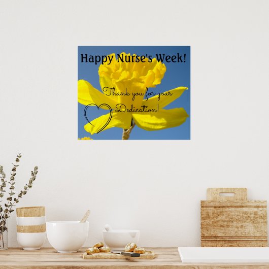 Zuster's Week oosters Dank je wel Poster (Keuken)