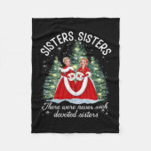 Zusters Wit Kerstfilm 1954 Xmas Sneeuwdeksel Fleece Deken (Voorkant)