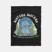 Zusters Wit Kerstfilm 1954 Xmas Sneeuwdeksel Fleece Deken (Voorkant)