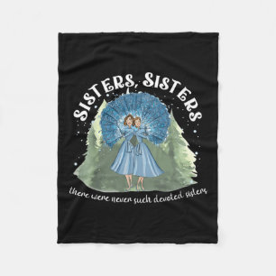 Zusters Wit Kerstfilm 1954 Xmas Sneeuwdeksel Fleece Deken