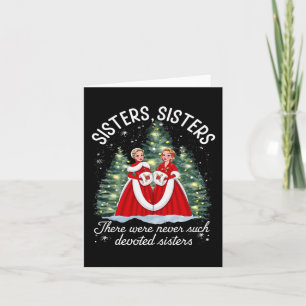 Zusters Wit Kerstfilm 1954 Xmas Sneeuwdeksel Kaart