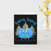 Zusters Wit Kerstfilm 1954 Xmas Sneeuwdeksel Kaart (Gele Bloem)