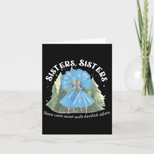 Zusters Wit Kerstfilm 1954 Xmas Sneeuwdeksel Kaart (Voorkant)