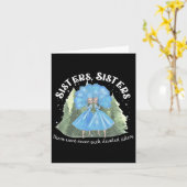 Zusters Wit Kerstfilm 1954 Xmas Sneeuwdeksel Kaart (Gele Bloem)