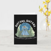 Zusters Wit Kerstfilm 1954 Xmas Sneeuwdeksel Kaart (Gele Bloem)