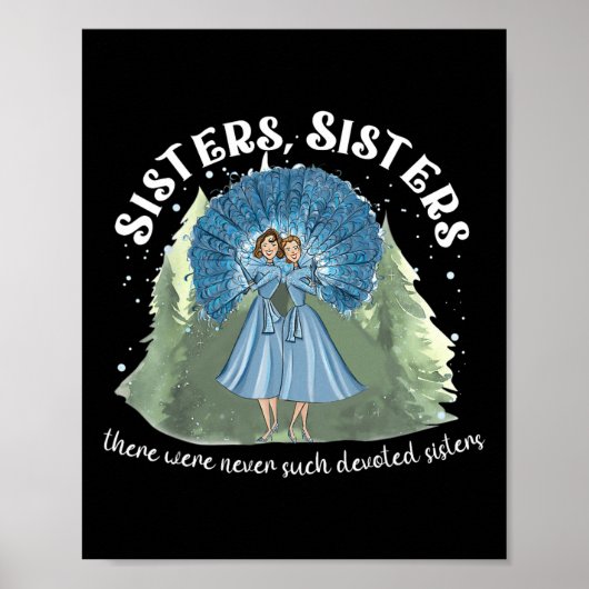 Zusters Wit Kerstfilm 1954 Xmas Sneeuwdeksel Poster (Voorkant)