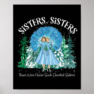 Zusters Wit Kerstfilm 1954 Xmas Sneeuwdeksel Poster