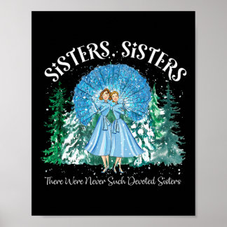 Zusters Wit Kerstfilm 1954 Xmas Sneeuwdeksel Poster