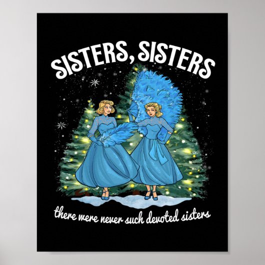 Zusters Wit Kerstfilm 1954 Xmas Sneeuwdeksel Poster (Voorkant)