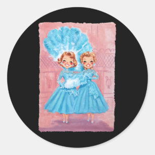 Zusters Witte Kerst Film 1954 Kerstmis Sneeuw Pyja Ronde Sticker