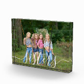Zusters Witte Script Overlay Aangepast Fotoblokken (Rechts)