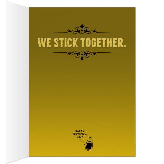 "Zusters zijn als Chubby Thighs"-Kaart op zaterdag (Binnen (Rechts))