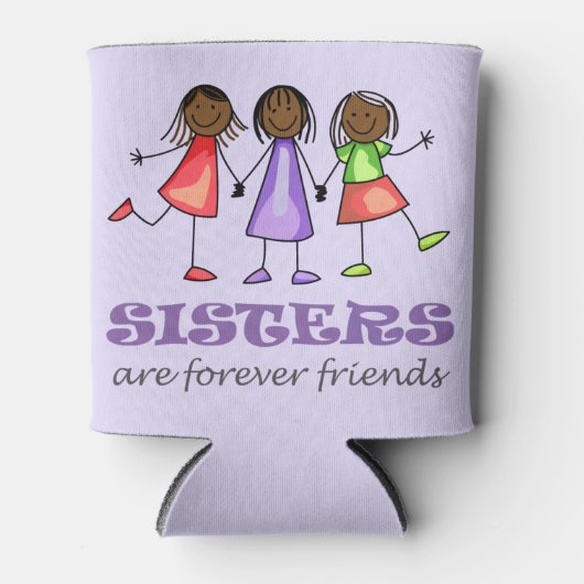 Zusters zijn altijd vrienden blikjeskoeler (Voorkant)