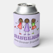 Zusters zijn altijd vrienden blikjeskoeler (Blikje Achterkant)