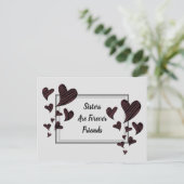 Zusters zijn altijd vrienden in het Rode Geest Ver Briefkaart (Staand voorkant)