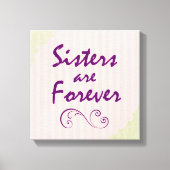 Zusters zijn Forever Quote Canvas Afdruk (Voorkant)