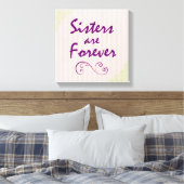Zusters zijn Forever Quote Canvas Afdruk (Insitu (Slaapkamer))