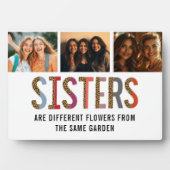 Zusters zijn verschillende bloemen Custom Foto & N Fotoplaat (voorkant)