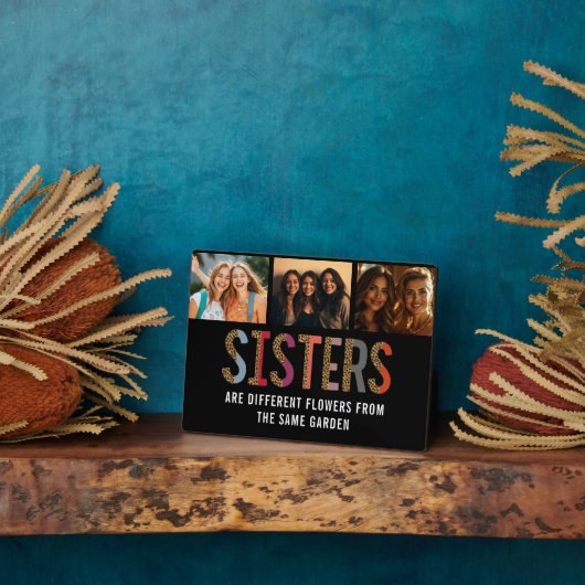 Zusters zijn verschillende bloemen Custom Foto & N Fotoplaat (Zijkant)