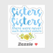 Zusters Zusters Gele Roos Waterverf Bloem Sticker (Vel)