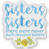 Zusters Zusters Gele Roos Waterverf Bloem Sticker (Voorkant)