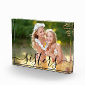 Zusters Zwarte Script Overlay Aangepast Fotoblokken (Rechts)