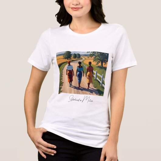 Zusterschap in beweging Tri-Blend shirt (Voorkant)