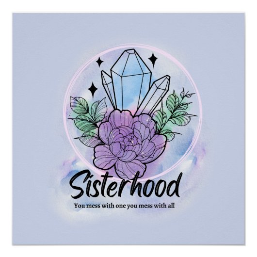 Zusterschap spreuken: empowering Witchy Design Perfect Poster (Voorkant)