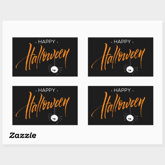 Zut Halloween Spinnetje Rechthoekige Sticker (Vel)