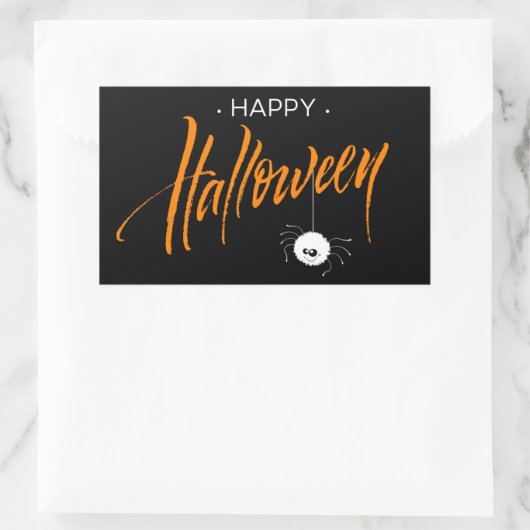Zut Halloween Spinnetje Rechthoekige Sticker (Tas)
