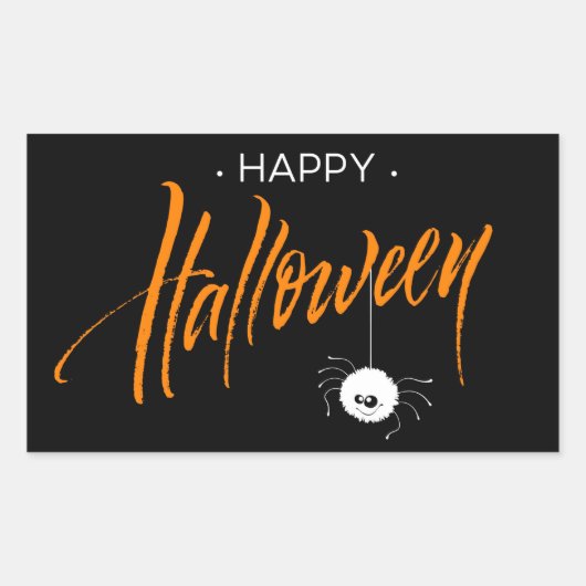 Zut Halloween Spinnetje Rechthoekige Sticker (Voorkant)