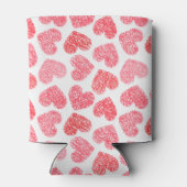 Zut Hartje met Krullen en Initiaal Valentijnsdag Blikjeskoeler (Achterkant)