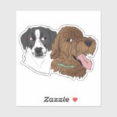 Zut Hond Sticker Vingerhoedje Goldendoodle (Vel)