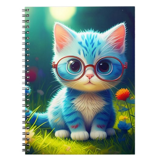 Zut Kitten Met Bril-276548 Notitieboek (Voorkant)