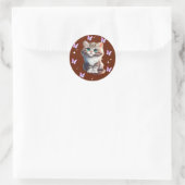 Zut Kitten met Vlinders Sticker | Aardige Ca (Tas)