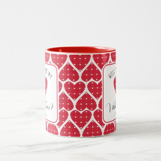 Zut Moderne Rode Hartjes Valentijnsdag Cadeau Tweekleurige Koffiemok