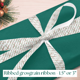 Zut Rode Groen Kerstpatroon Grosgrain Lint