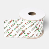 Zut Rode Groen Kerstpatroon Grosgrain Lint (Spoel)