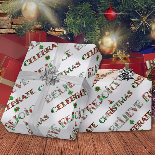 Zut Rode Groene Kerstpatroon Cadeaupapier