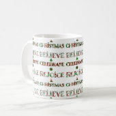 Zut Rode Groene Kerstpatroon Koffiemok (Voorkant links)