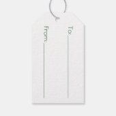 Zut rood groen kerstpatroon cadeaulabel (Achterkant)