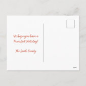 Zutige Aquarel Kitten Prettig Kerstfeest Feestdagenkaart (Achterkant)