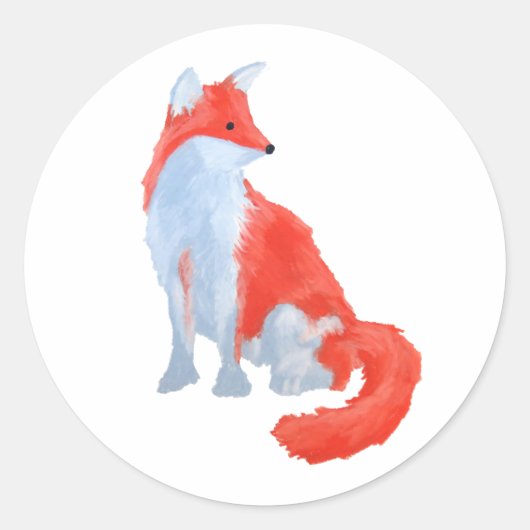 Zutige Vos Sticker (Voorkant)