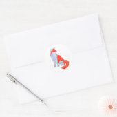 Zutige Vos Sticker (Envelop)