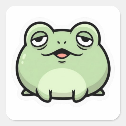 Zutje Kikker Meme Sticker | Grappige Aesthetic Kik (Voorkant)
