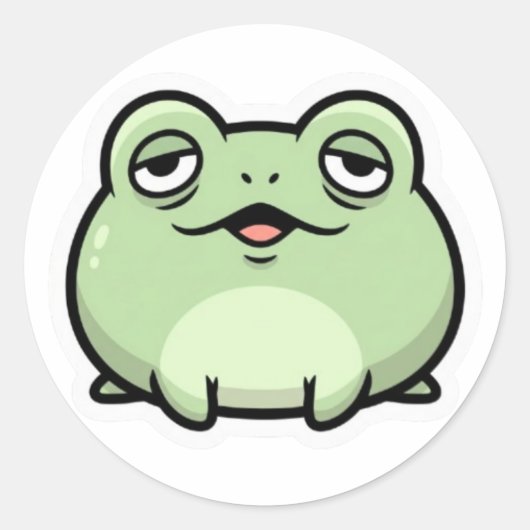 Zutje Kikker Meme Sticker | Grappige Aesthetic Kik (Voorkant)