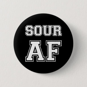ZUUR AF RONDE BUTTON 5,7 CM