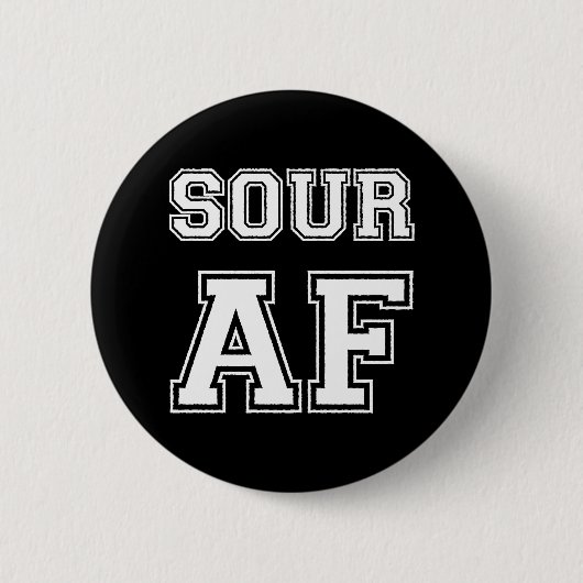 ZUUR AF RONDE BUTTON 5,7 CM (Voorkant)