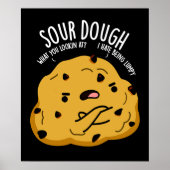 Zuur Deeg Grappig Bakken Pun Donker BG Poster (Voorkant)