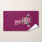 Zuur Gezicht Roze Giraffe Handdoek (Handdoek)